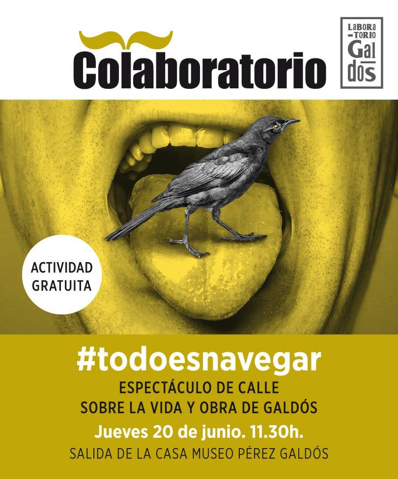 El pasacalle #todoesnavegar dedicado a Pérez Galdós inunda de sonidos y arte Triana